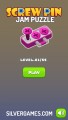 Screw Pin Jam Puzzle: Menu